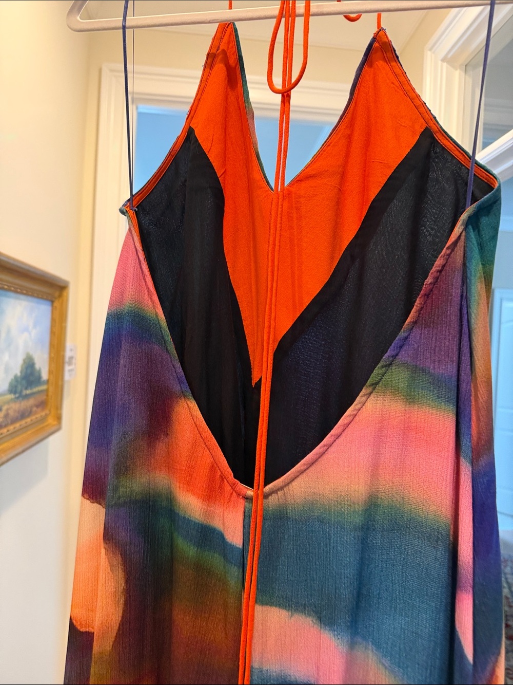 Free People Colorful Abstract Print Halter Maxi Dress - Picture 9 of 9
